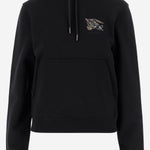 FELPA IN COTONE CON CAPPUCCIO 8115957 BLACK BURBERRY 
