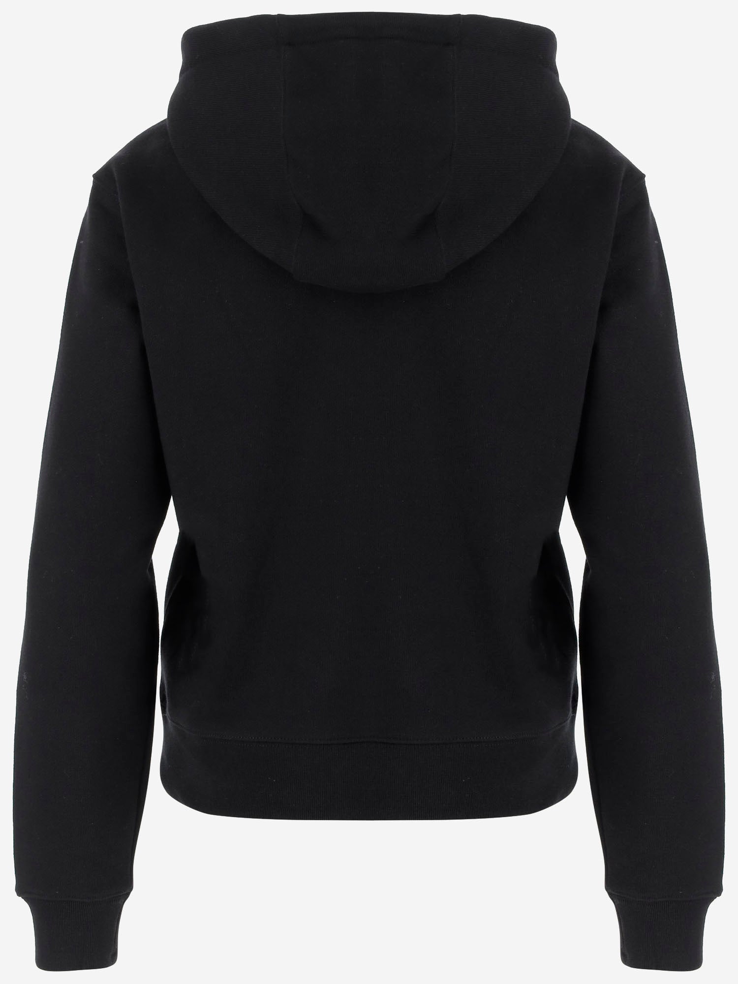 FELPA IN COTONE CON CAPPUCCIO 8115957 BLACK BURBERRY 
