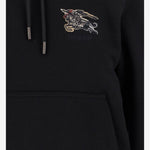 FELPA IN COTONE CON CAPPUCCIO 8115957 BLACK BURBERRY 