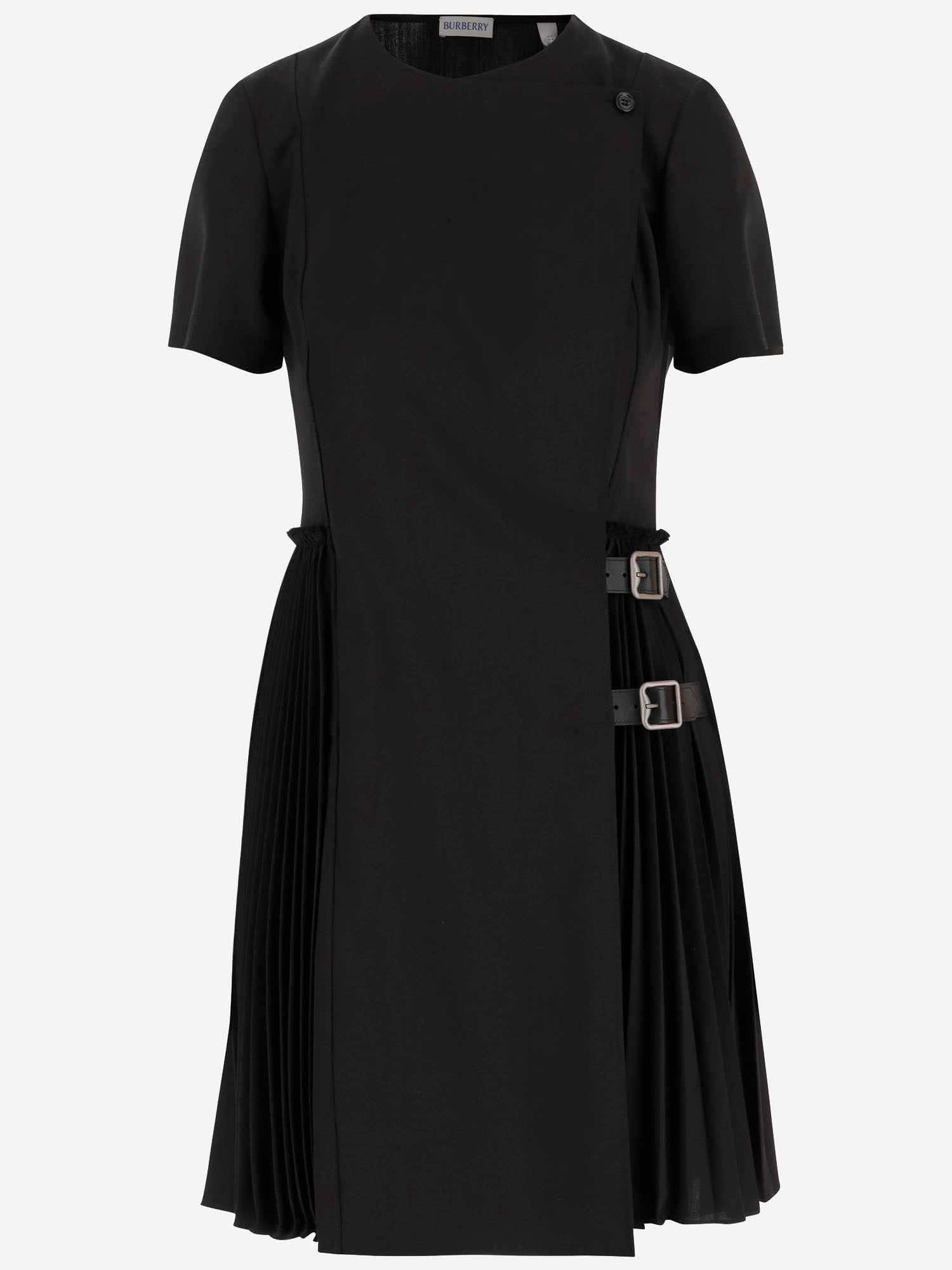 Abito kilt in misto lana 8116015 BLACK BURBERRY 