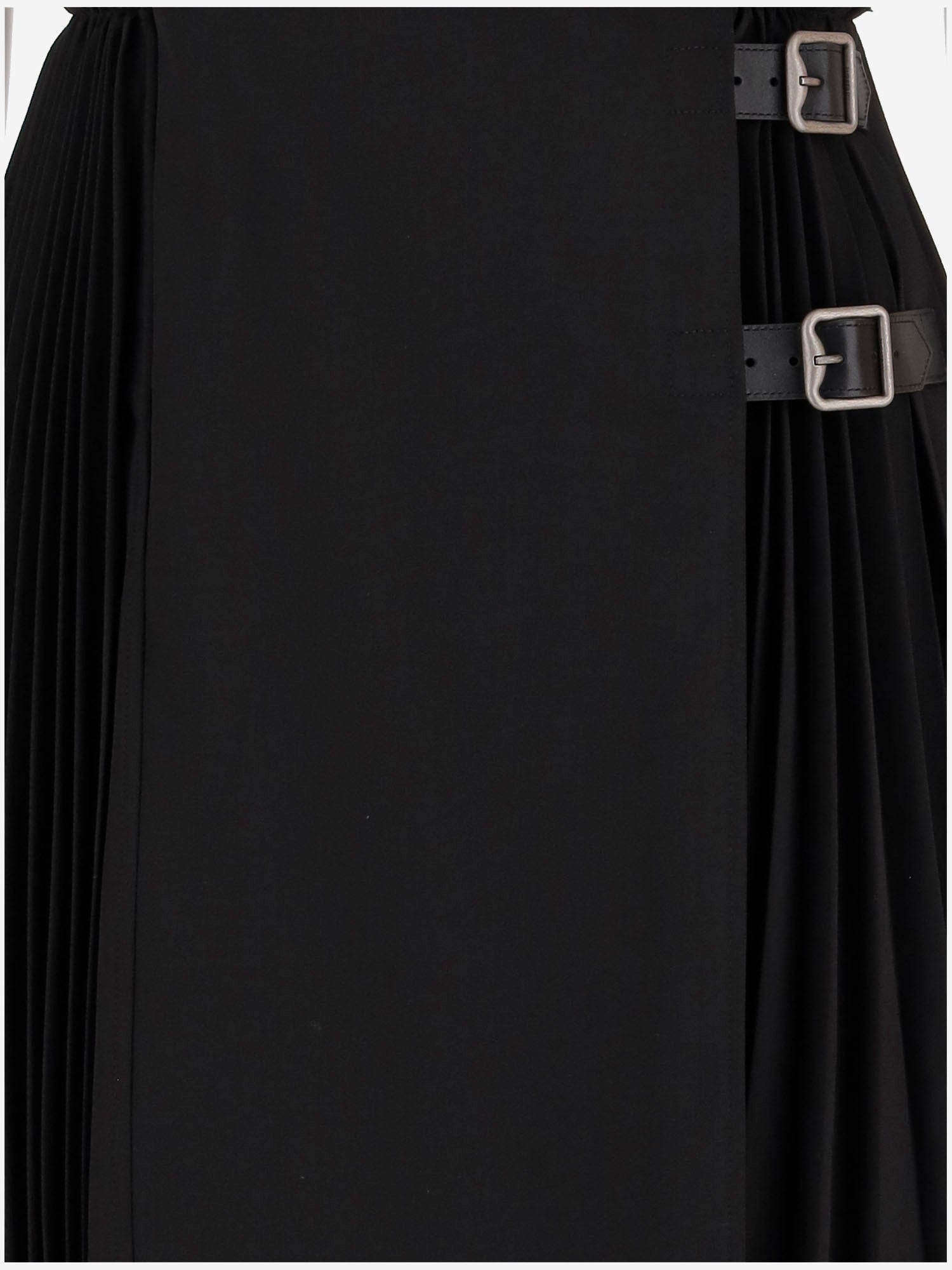 Abito kilt in misto lana 8116015 BLACK BURBERRY 