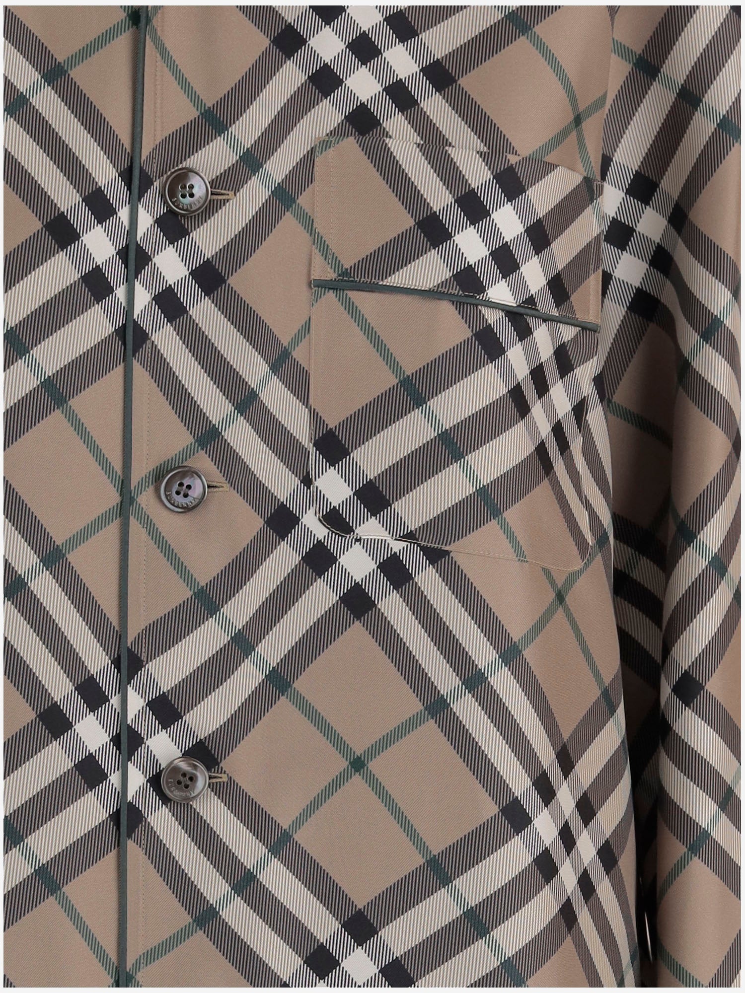 CAMICIA IN SETA CON MOTIVO CHECK 8117022 LINDEN IP CHECK BURBERRY 