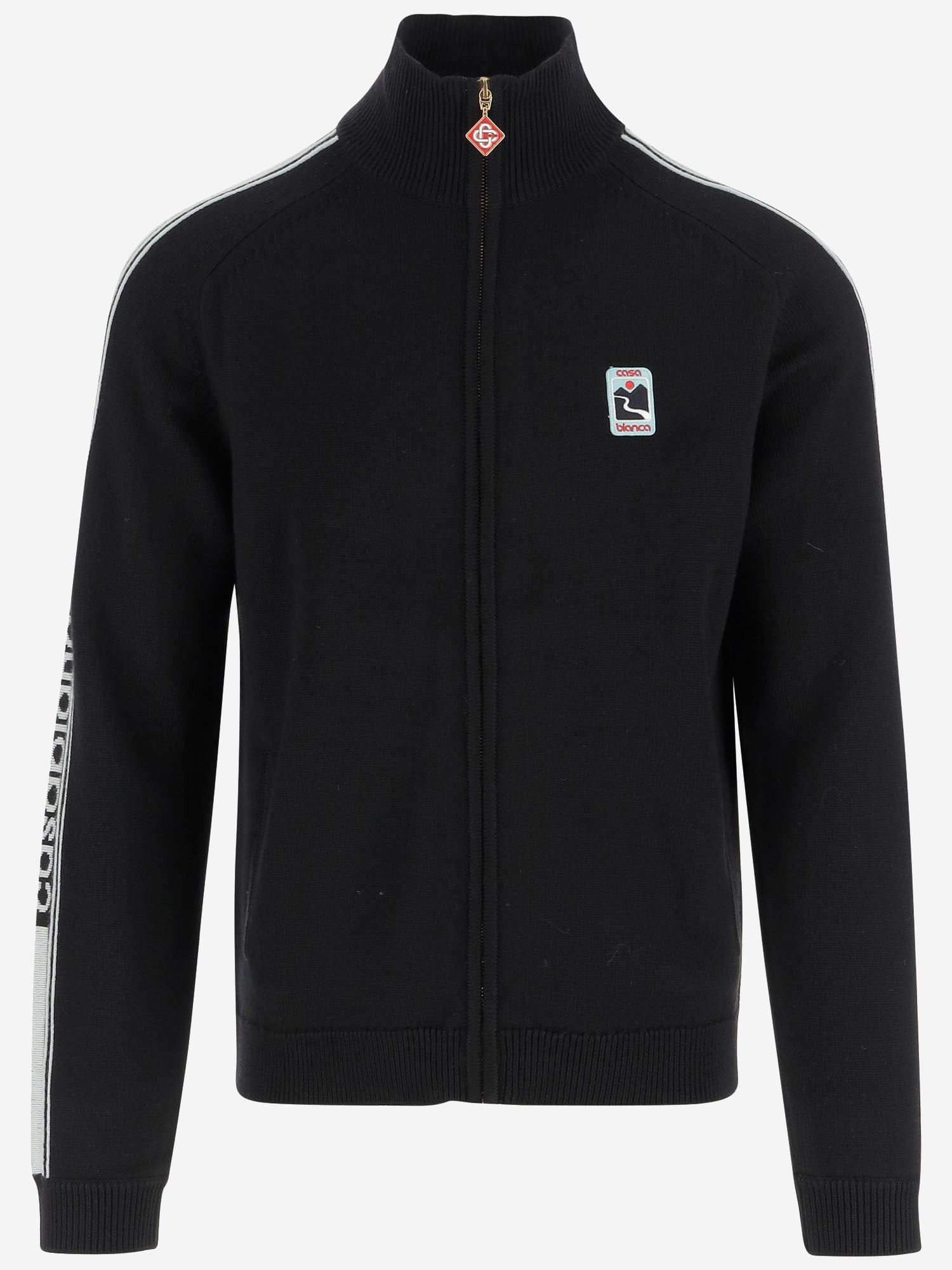 FELPA IN LANA MERINO CON LOGO MPF25KW1003 01 CASABLANCA 