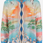 CAMICIA IN PURA SETA CON STAMPA GRAFICA UMPF25SH006 01 CASABLANCA 