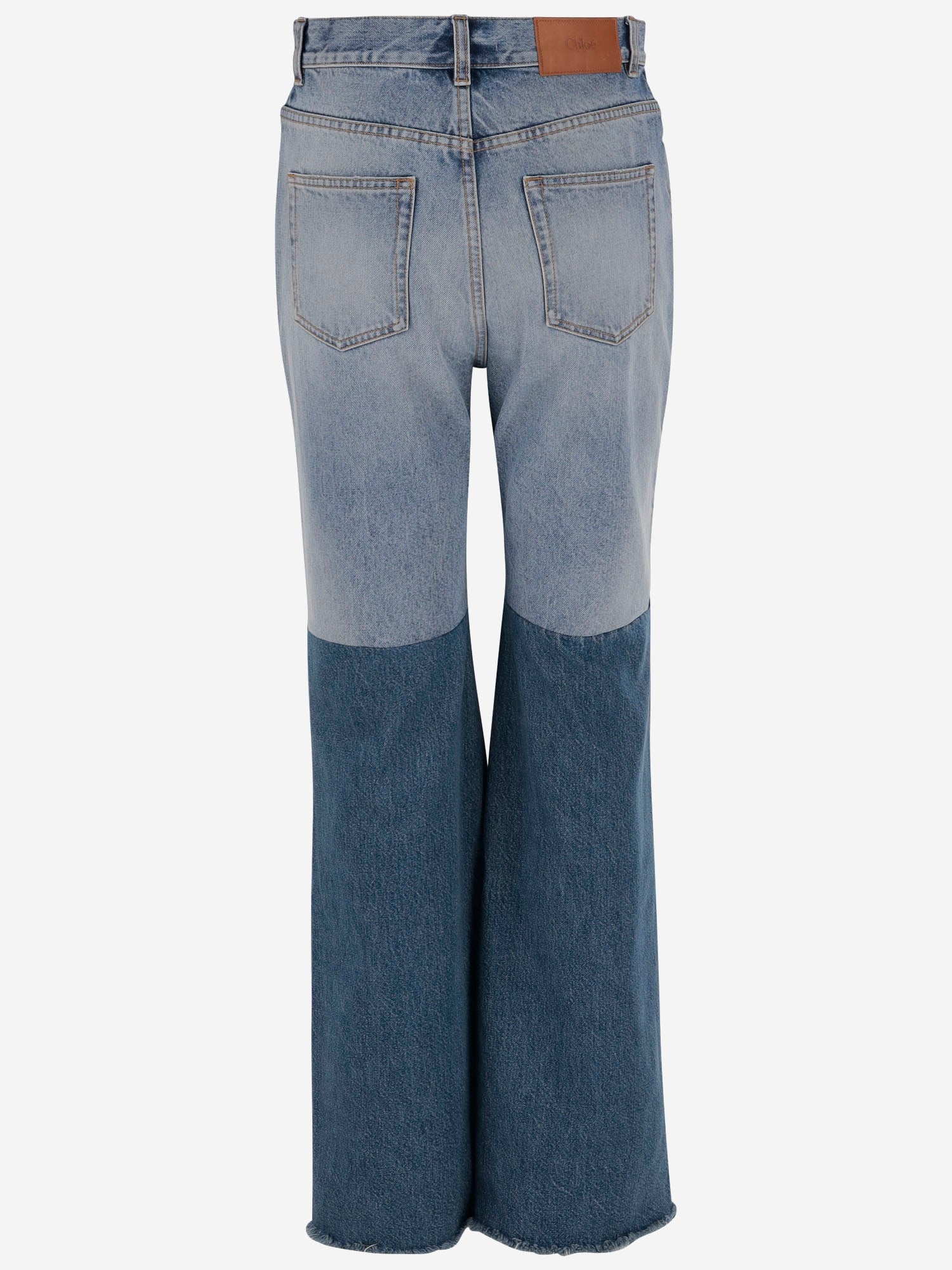 JEANS PATCHWORK IN DENIM DI COTONE CH24WDP14159 4ZD CHLOE 