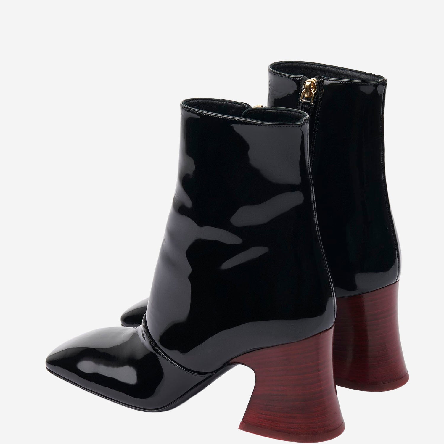 STIVALETTI JANIS CON TACCO IN PELLE LUCIDA CH25A11JSG 001 CHLOE 