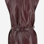 GILET IN PELLE CON TASHE E CINTURA CH25ACV04204 27M CHLOE 