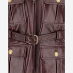 GILET IN PELLE CON TASHE E CINTURA CH25ACV04204 27M CHLOE 