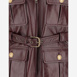 GILET IN PELLE CON TASHE E CINTURA CH25ACV04204 27M CHLOE 