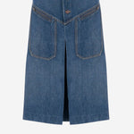 GONNA AL GINOCCHIO IN DENIM DI COTONE CH25ADJ01251 427 CHLOE 