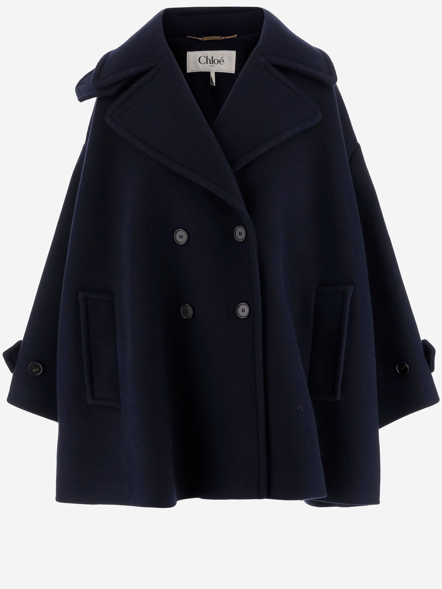 CAPPOTTO DOPPIOPETTO OVERSIZE IN LANA CH25AMA26952 48B CHLOE 
