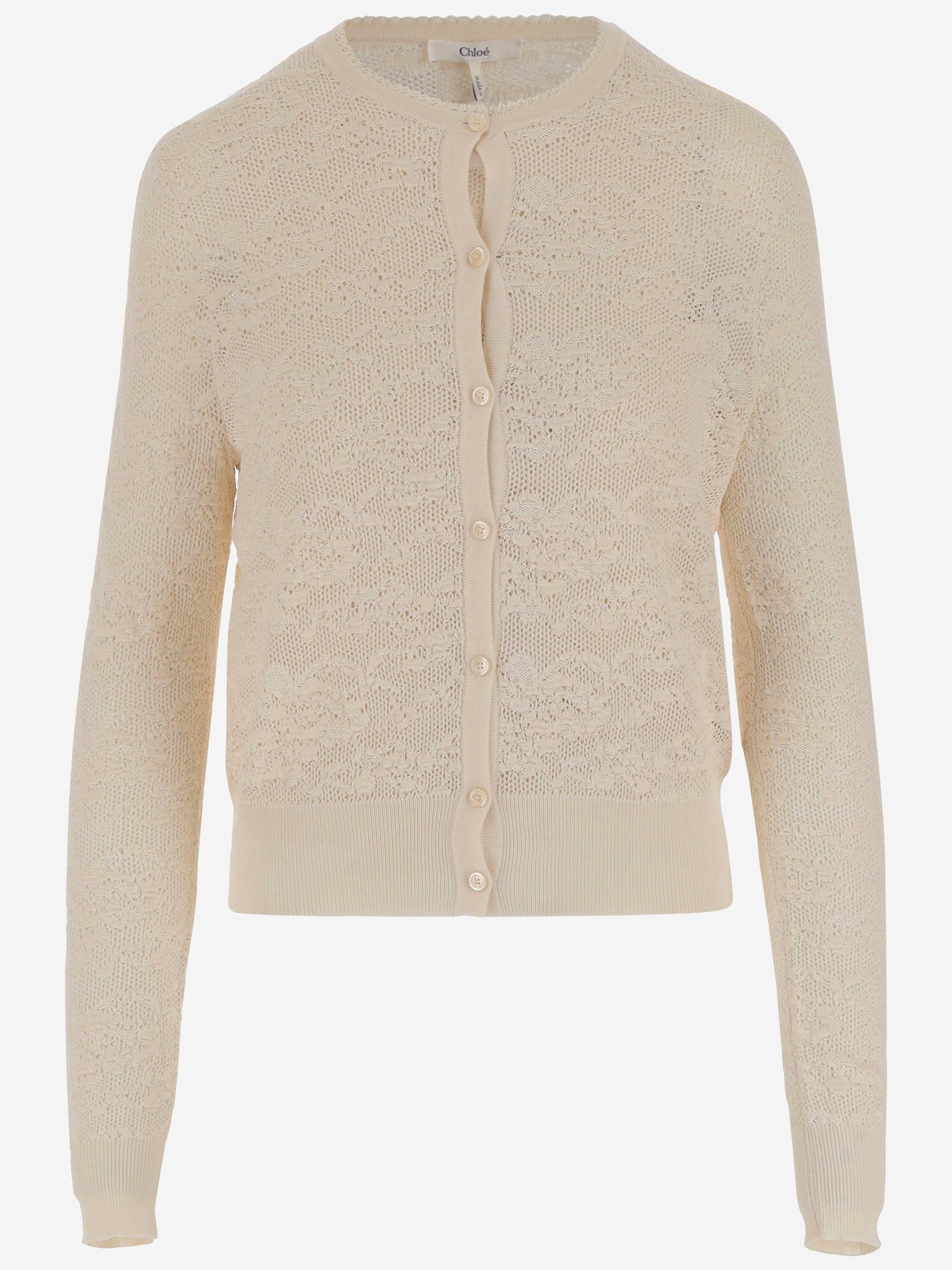 TWIN SET IN MAGLIA DI COTONE E SETA CH25AMX01580 107 CHLOE 