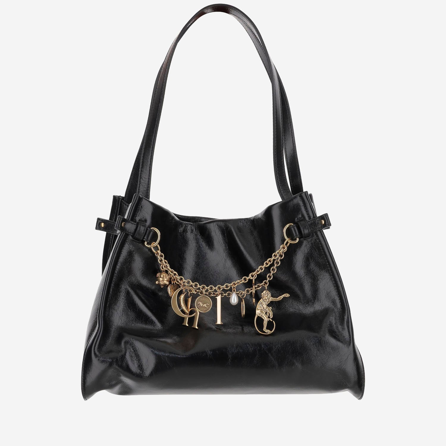 BORSA A SPALLA IN PELLE LUCIDA CH25AS870P60 001 CHLOE 
