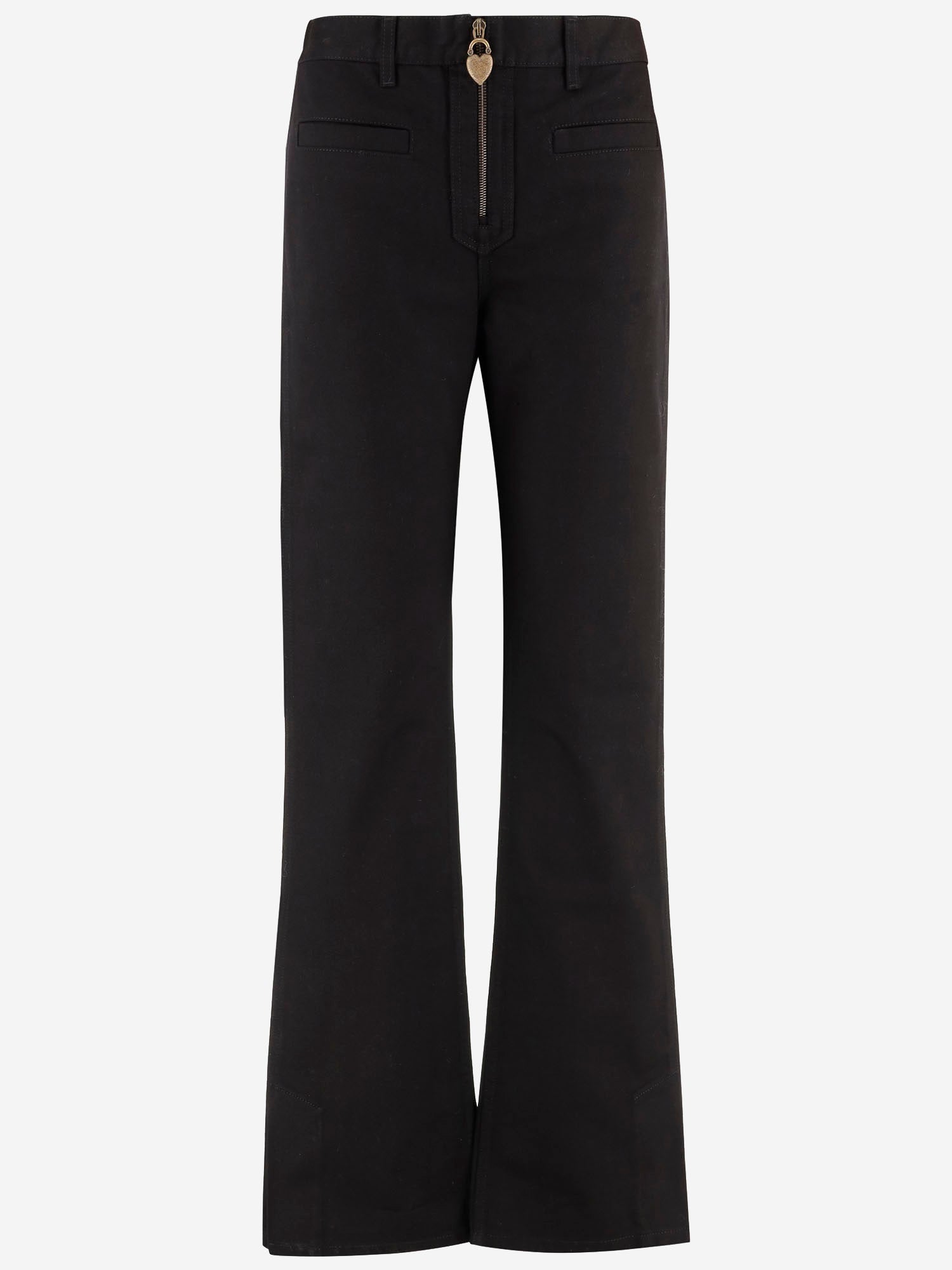 PANTALONI IN COTONE CON ZIP FRONTALE CH25WDP72150 001 CHLOE 