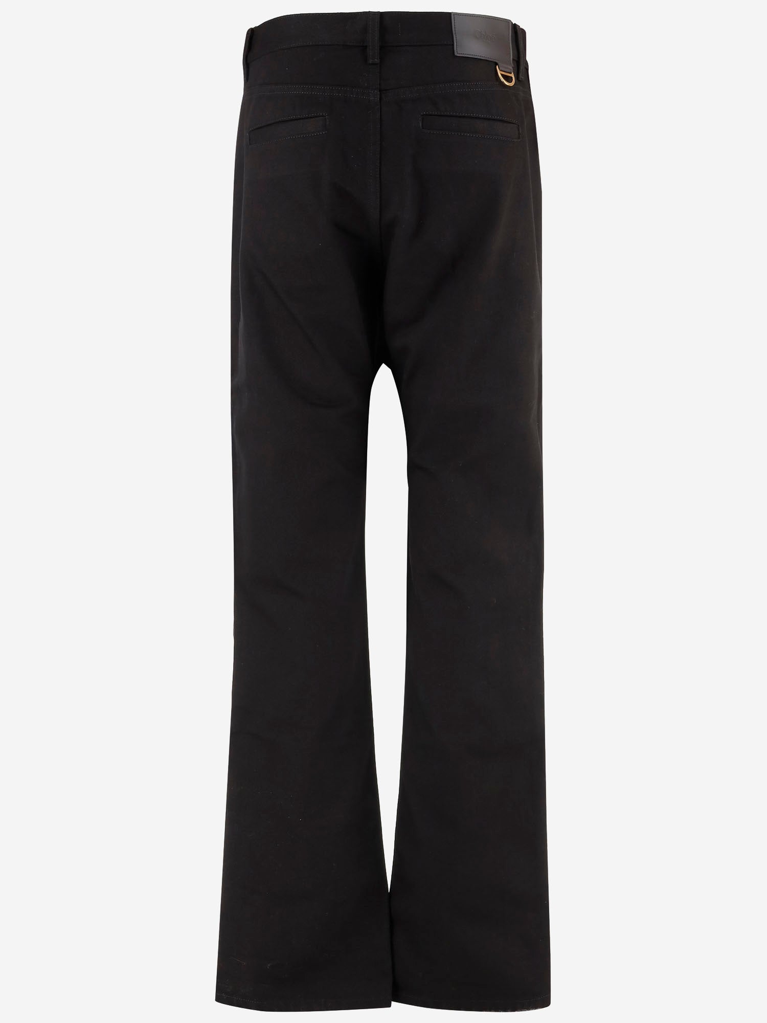 PANTALONI IN COTONE CON ZIP FRONTALE CH25WDP72150 001 CHLOE 