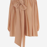 BLUSA IN SETA CON FIOCCO AL COLLO CH25WHT05005 285 CHLOE 