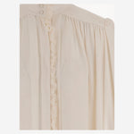 BLUSA OVERSIZE CON VOLANT IN JACQUARD DI SETA CH25WHT40323 107 CHLOE 