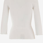 Cardigan con scollo profondo in cotone CH25WJC01185 101 CHLOE 