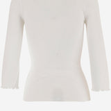 Cardigan con scollo profondo in cotone CH25WJC01185 101 CHLOE 