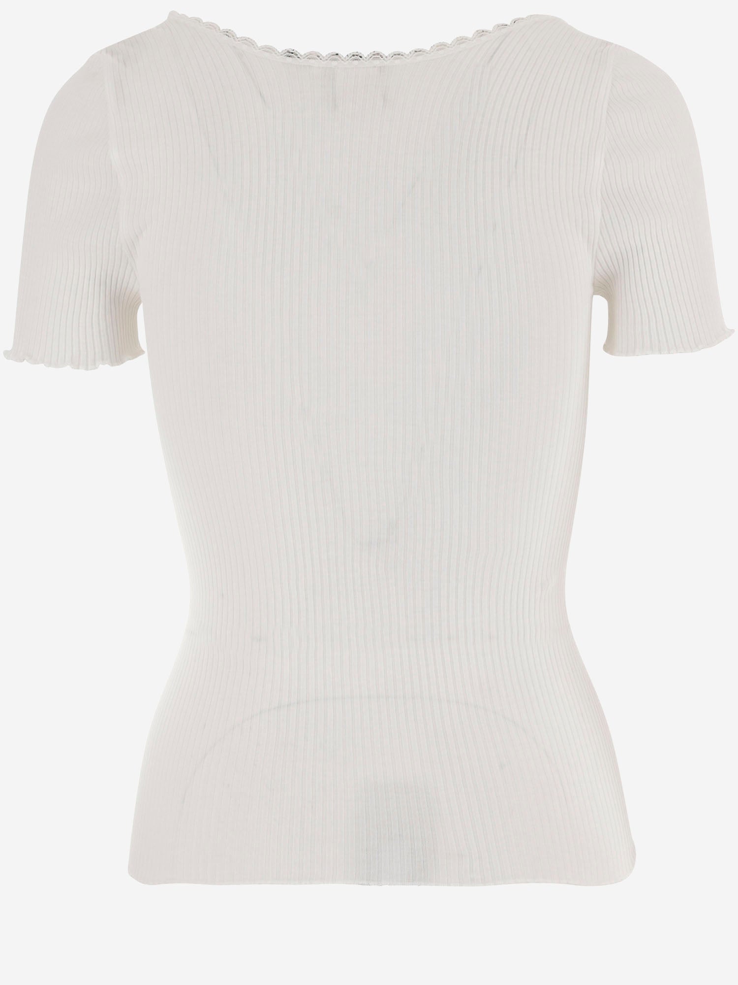 T-SHIRT CON SCOLLO A BARCA IN COTONE CH25WJH02185 101 CHLOE 
