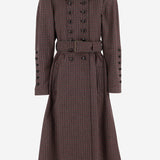 Cappotto doppiopetto in lana pied de poule CH25WMA61169 990 CHLOE 