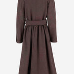 Cappotto doppiopetto in lana pied de poule CH25WMA61169 990 CHLOE 