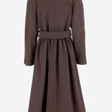 Cappotto doppiopetto in lana pied de poule CH25WMA61169 990 CHLOE 