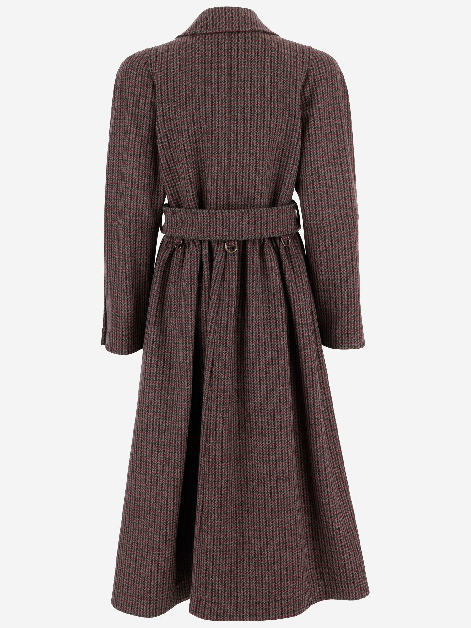 Cappotto doppiopetto in lana pied de poule CH25WMA61169 990 CHLOE 