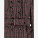 Cappotto doppiopetto in lana pied de poule CH25WMA61169 990 CHLOE 