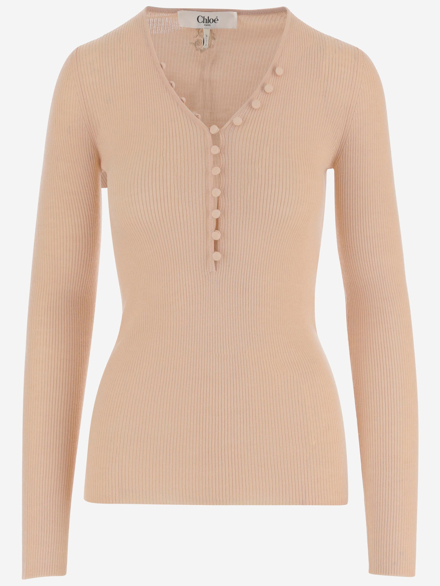 MAGLIA HENLEY IN LANA CH25WMP05530 6I6 CHLOE 
