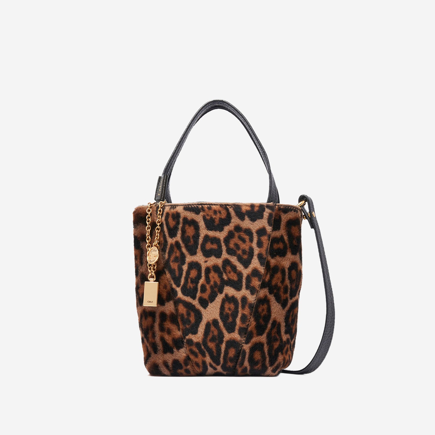 BORSA TOTE PICCOLA IN SHERALING CON MOTIVO ANIMALIER CH25WS812Q20 220 CHLOE 