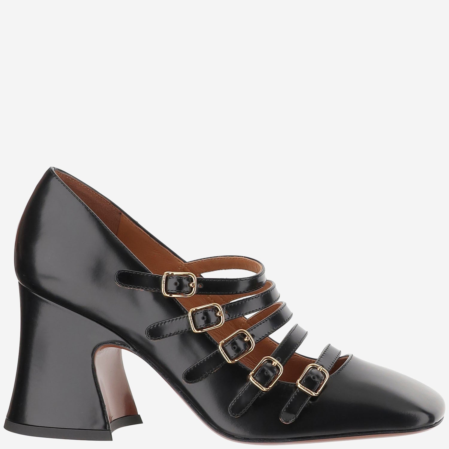 DÉCOLLETÉ JANIS IN PELLE LUCIDA CHC25A11COL 001 CHLOE 