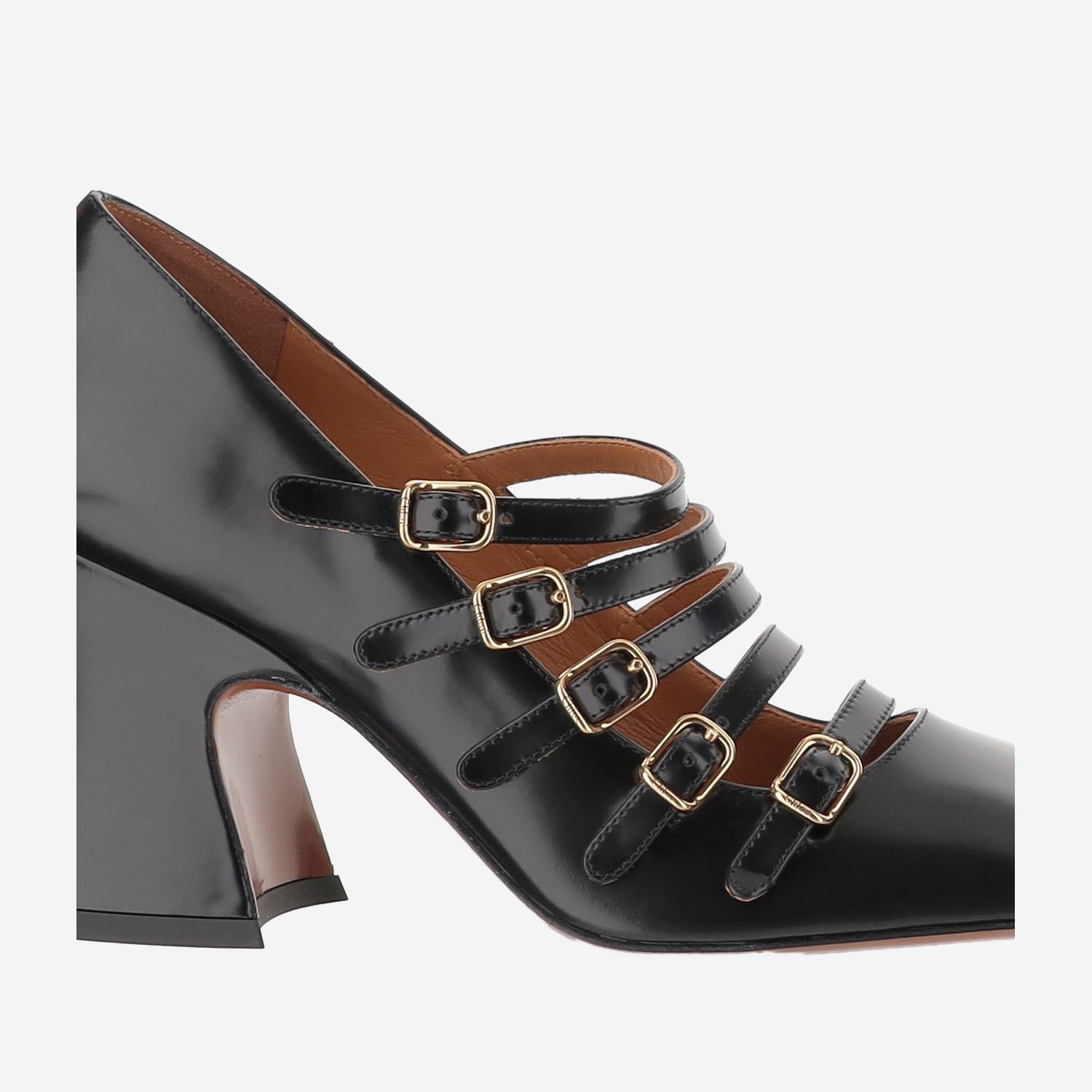 DÉCOLLETÉ JANIS IN PELLE LUCIDA CHC25A11COL 001 CHLOE 