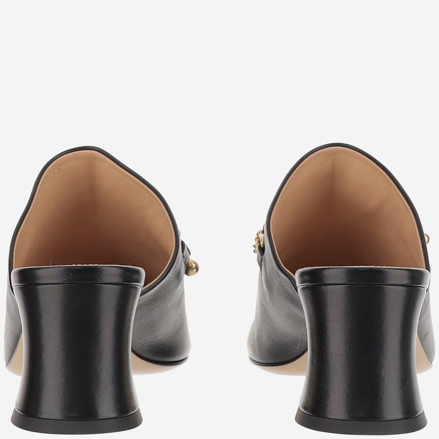 MULES IN PELLE CON CHARMS CHC25A11ERI 001 CHLOE 