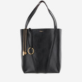 TOTE BAG CHLOÉ SPIN IN PELLE GRANATA CHC25SS811N84 001 CHLOE 