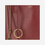 TOTE BAG CHLOÉ SPIN IN PELLE GRANATA CHC25SS811N84 6AW CHLOE 