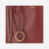 TOTE BAG CHLOÉ SPIN IN PELLE GRANATA CHC25SS811N84 6AW CHLOE 