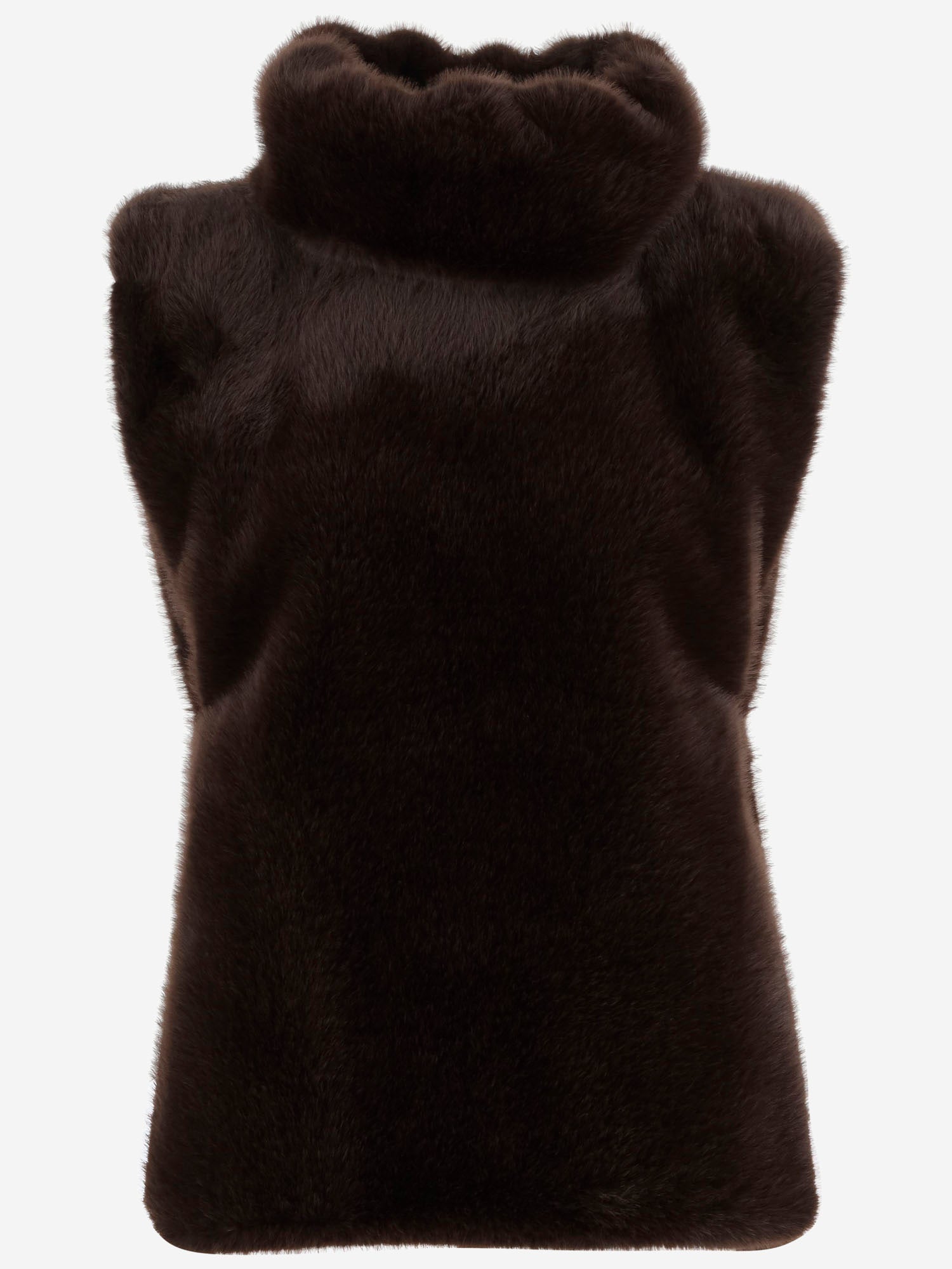 GILET IN PELLICCIA SINTETICA WJA23 FLT070080 DARKPARK 