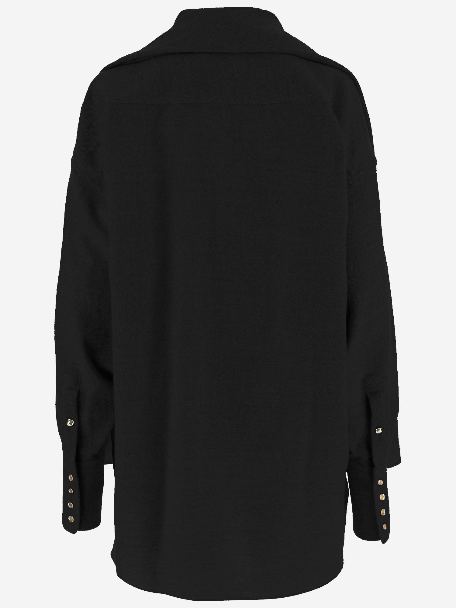 CAMICIA IN LANA CON SCIALLE COORDINATO WSH24 FAW280099 DARKPARK 