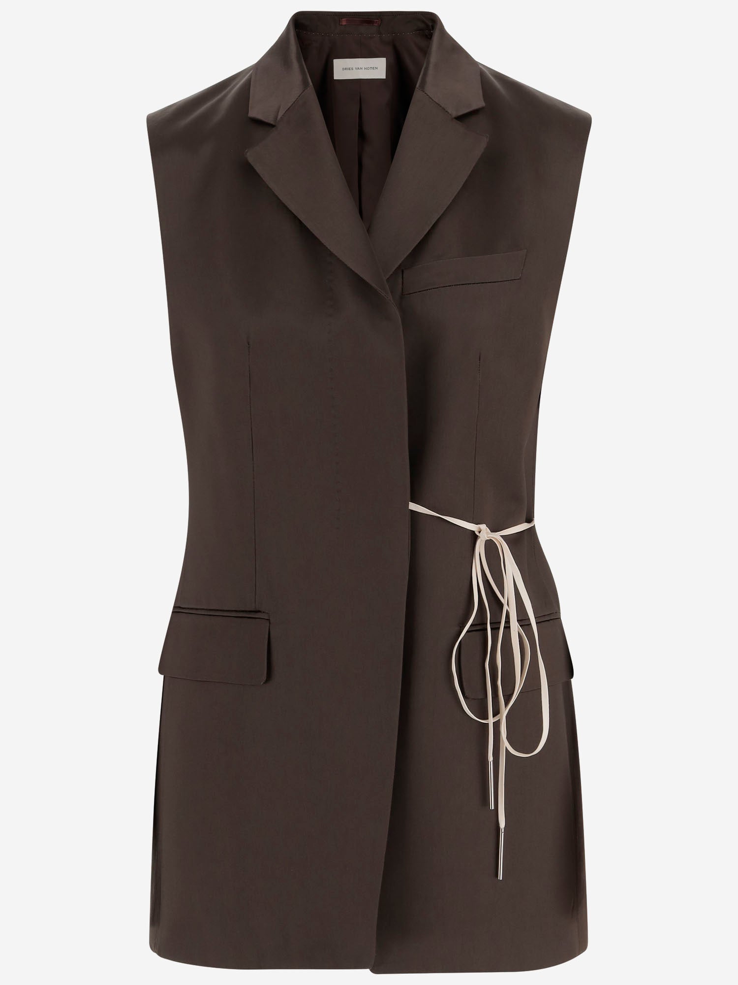 GILET IN VISCOSA CON REVER 010436 2071606* DRIES VAN NOTEN 