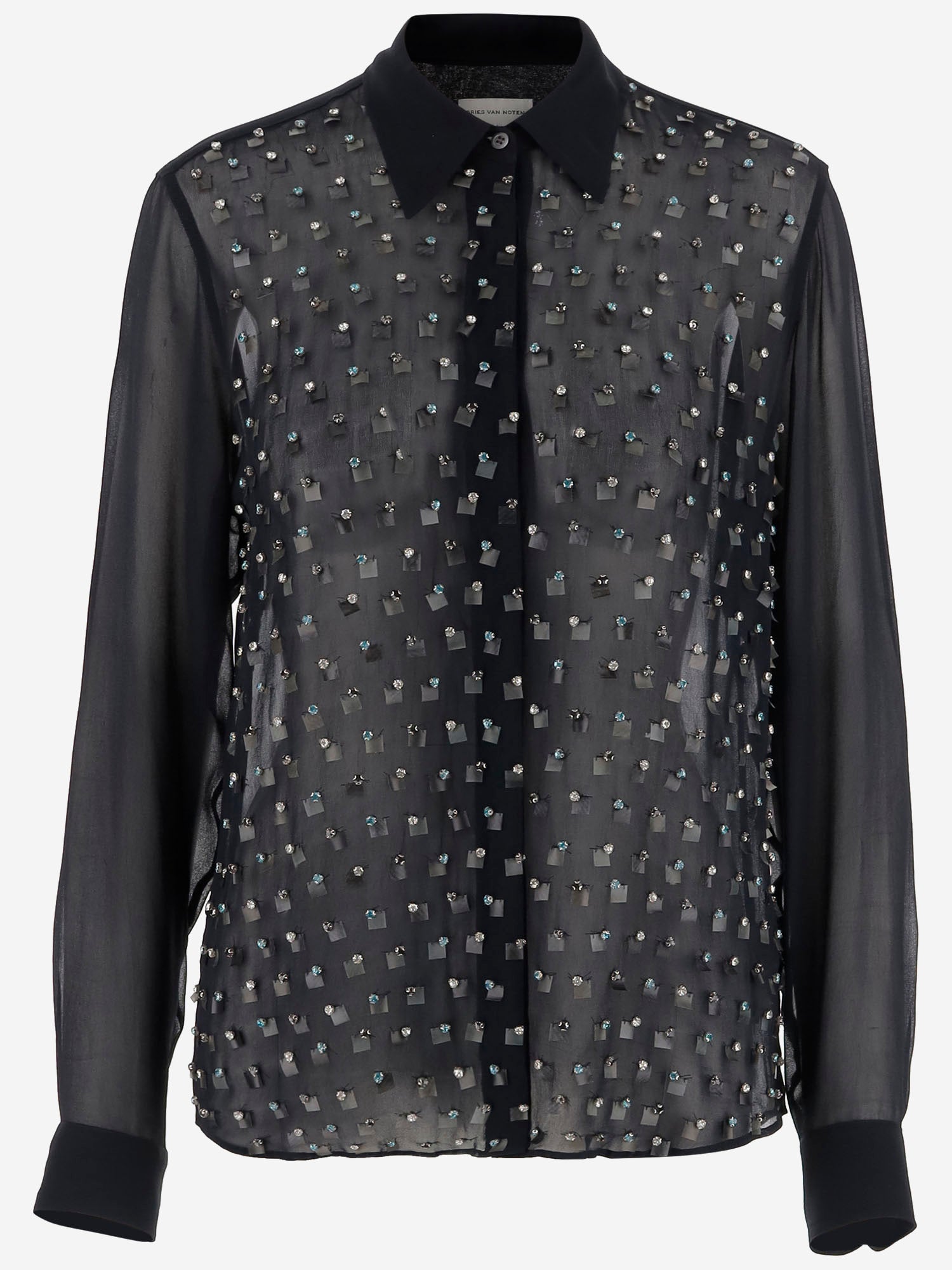 CAMICIA DECORATA IN VISCOSA 010763 2314509 DRIES VAN NOTEN 
