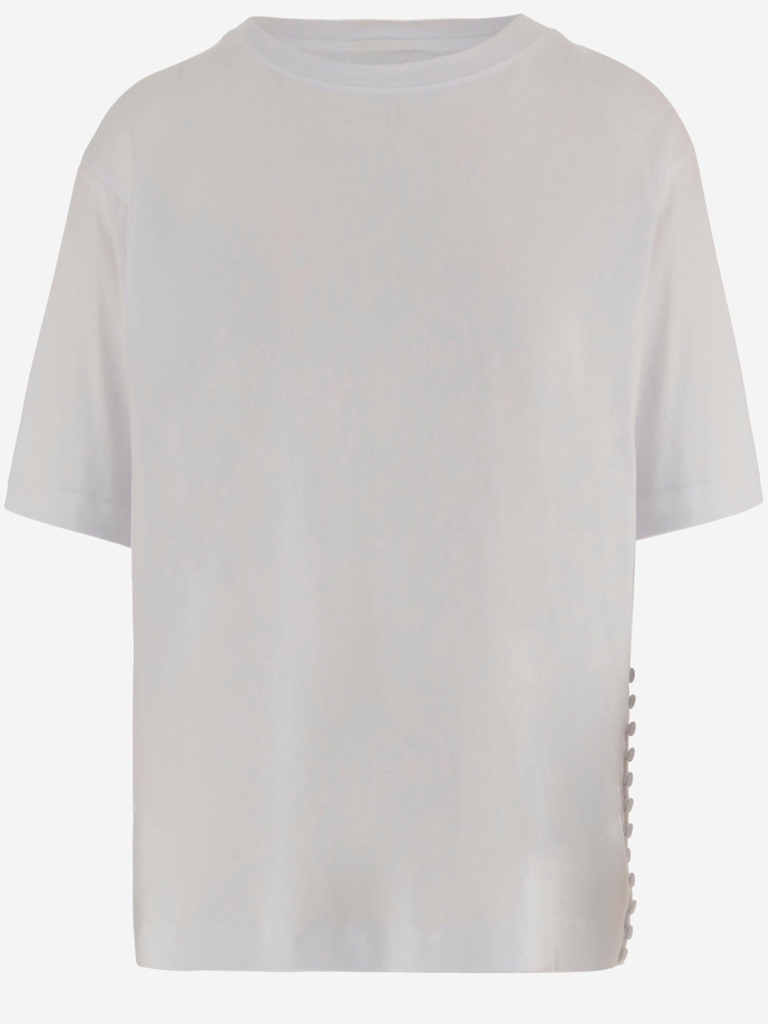 T-SHIRT IN COTONE CON BOTTONI DECORATIVI 011114 2603001 DRIES VAN NOTEN 