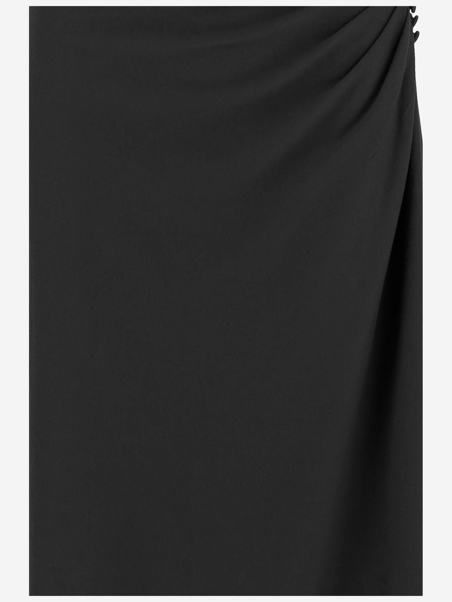 GONNA HEVIRA IN COTONE CON DRAPPEGGIO LATERALE 011116 2603900 DRIES VAN NOTEN 