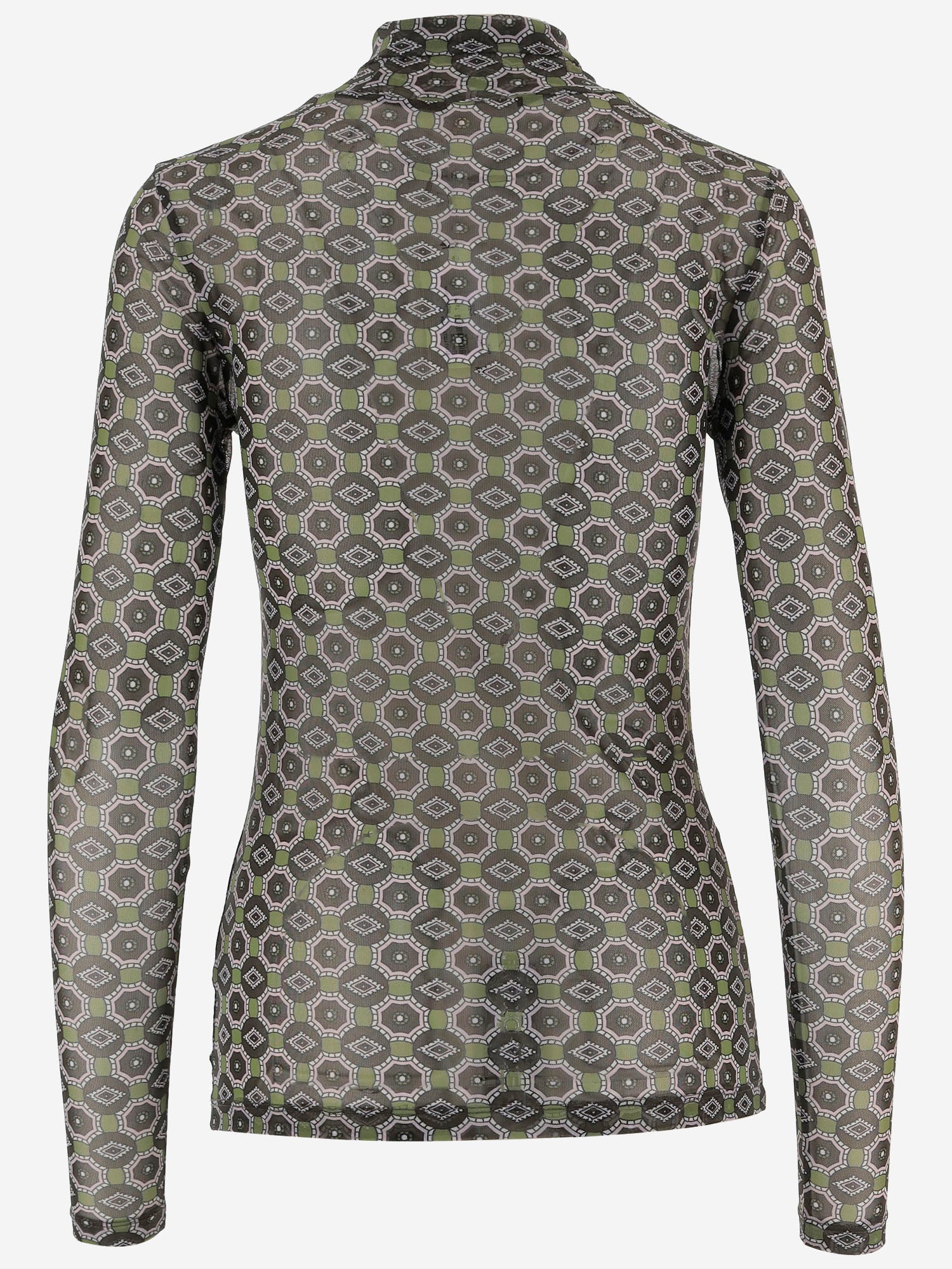 MAGLIA IN NYLON STRETCH CON MOTIVO GEOMETRICO 011121 2623604 DRIES VAN NOTEN 