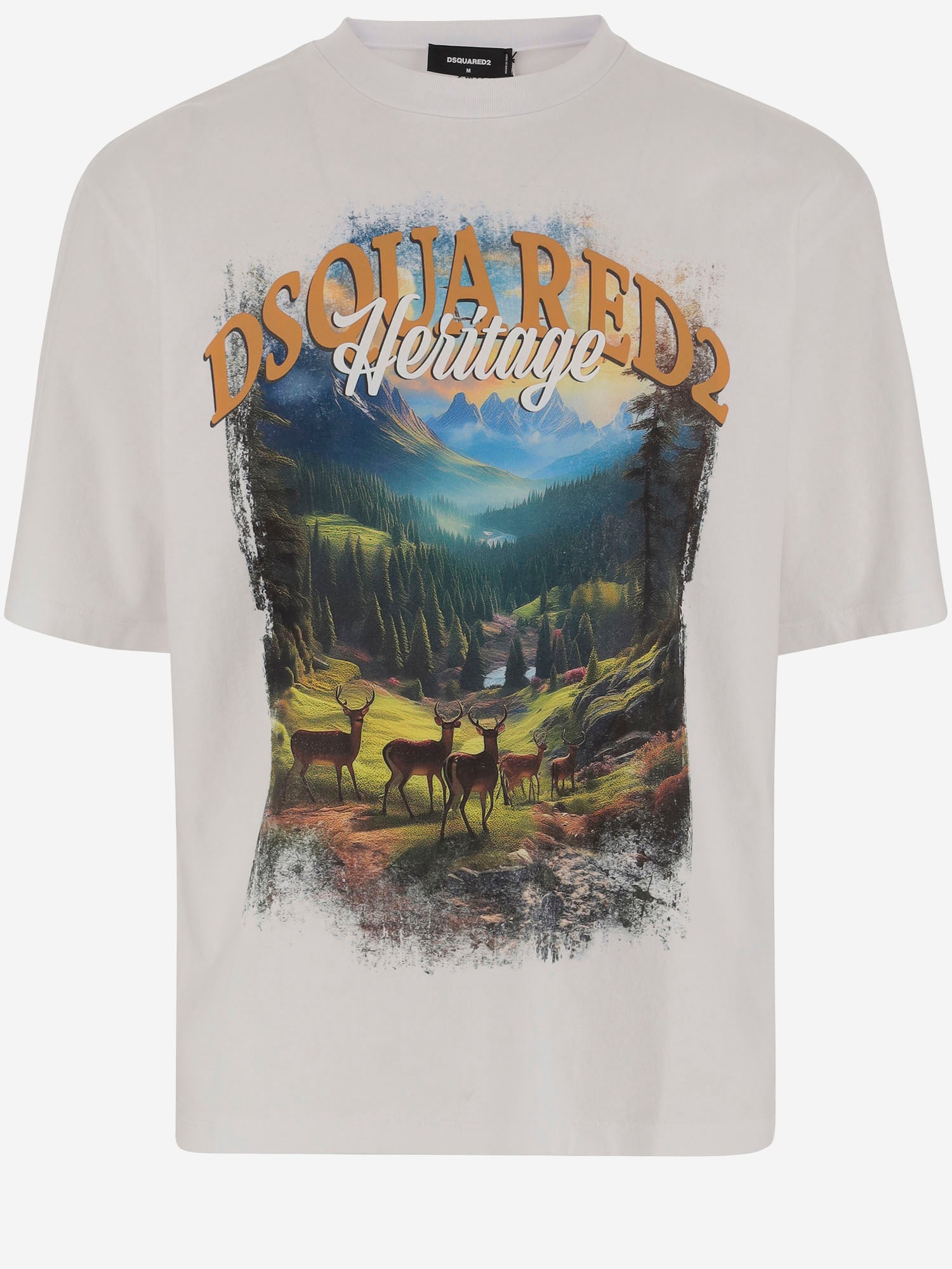 T-SHIRT IN COTONE CON STAMPA S74GD1467 S24583100 DSQUARED2 