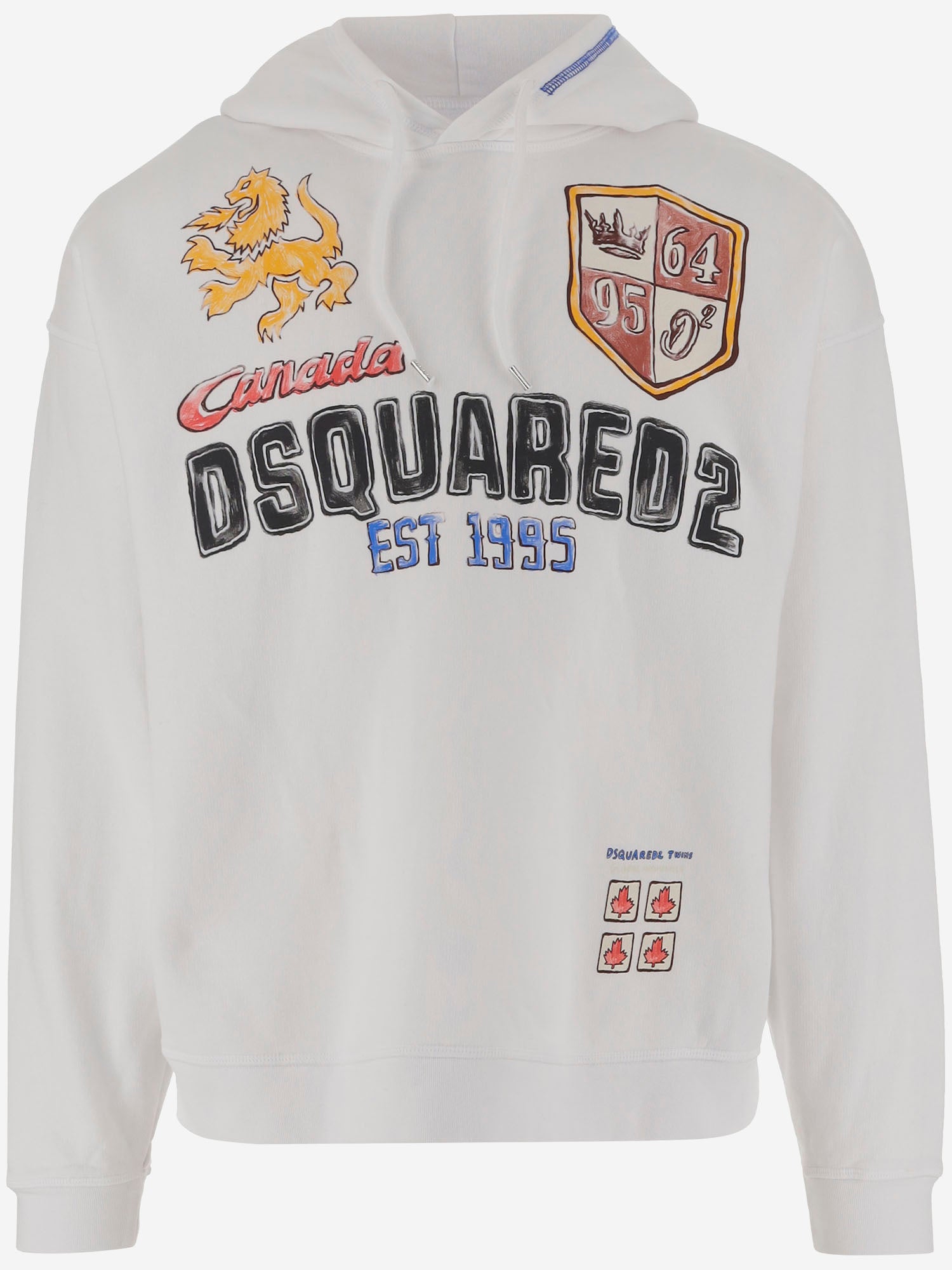 FELPA IN COTONE CON STAMPA S74GU0901 S25030100 DSQUARED2 