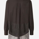 CAMICIA IN LANA GESSATA E PIZZO FS1332 AVK1F0DHP FENDI 