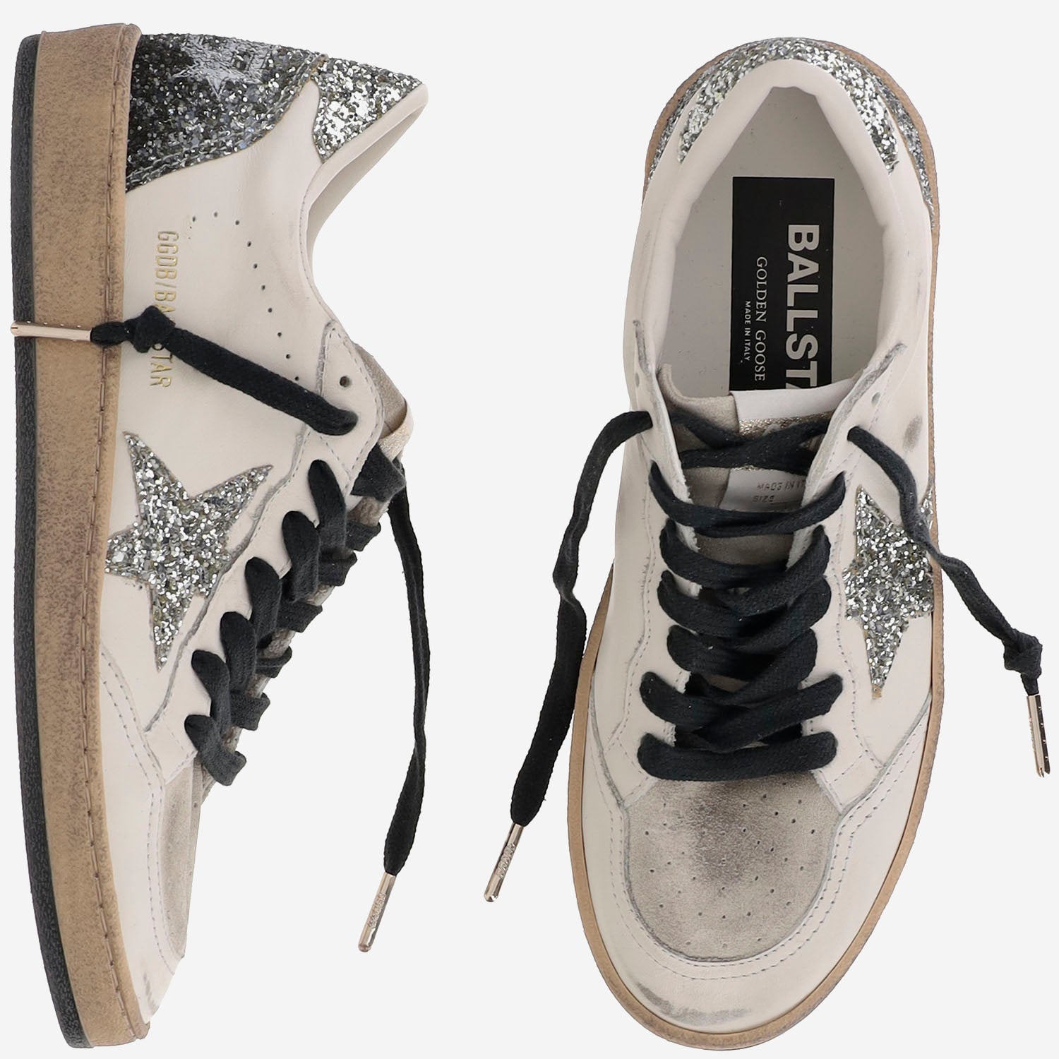 SNEAKERS BALL STAR CON GLITTER GWF00117 F00747212274 GOLDEN GOOSE 
