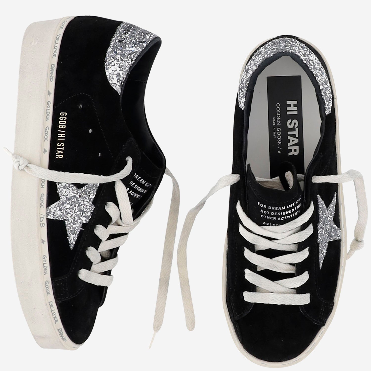 SNEAKERS HI STAR NERE in pelle GWF00118 F00638990179 GOLDEN GOOSE 