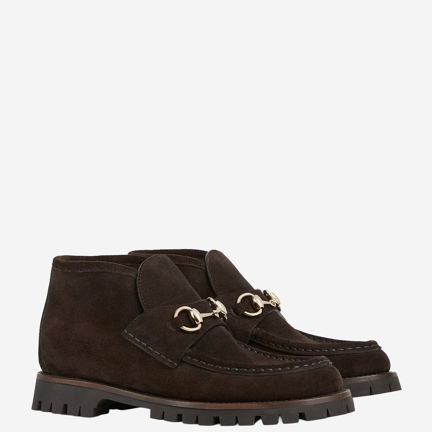 Stivaletti in pelle scamosciata con morsetto 764206 AADUN2042 GUCCI 